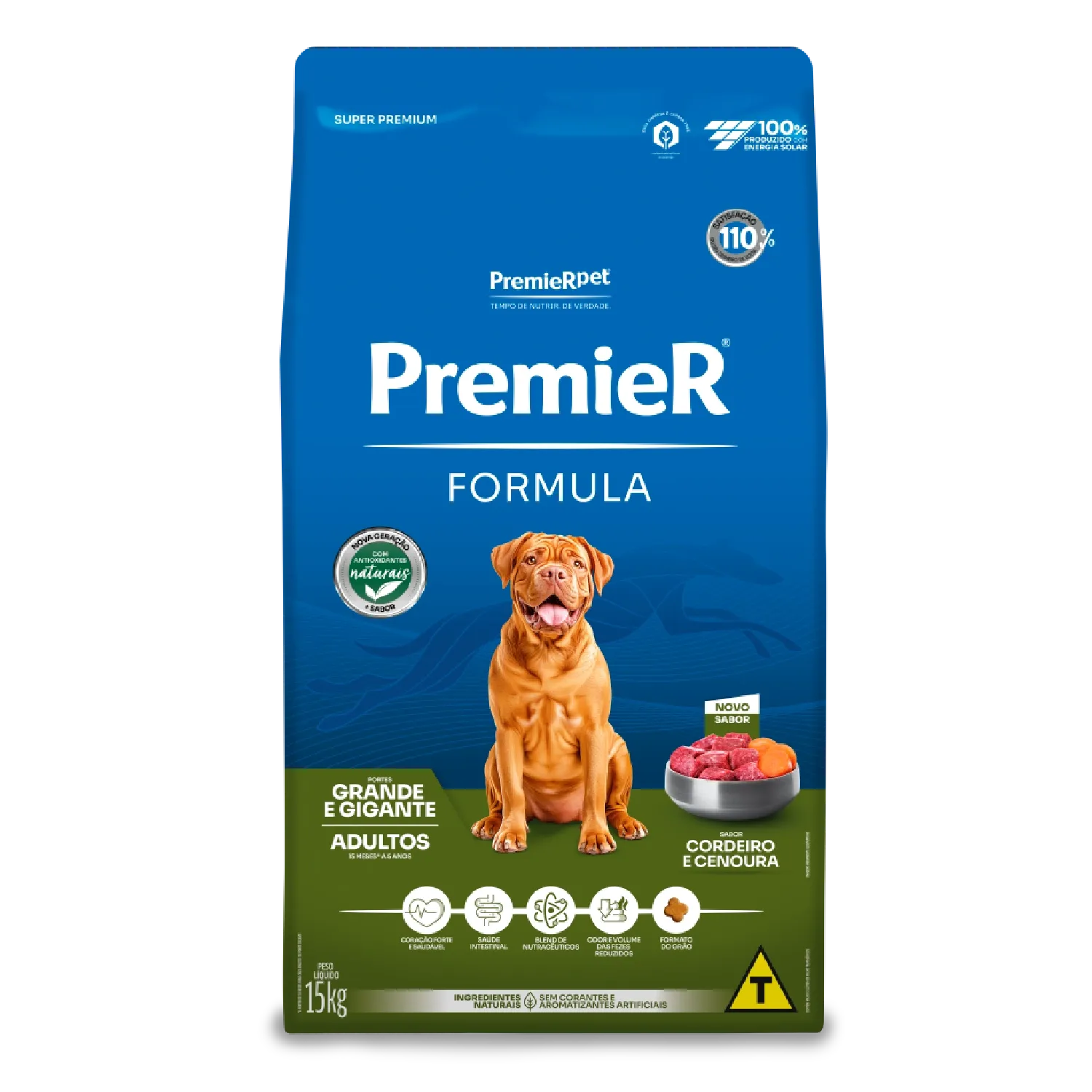 Racao Premier Formula Caes Adultos Racas Grandes e Gigantes Cordeiro 15kg frente - Copia